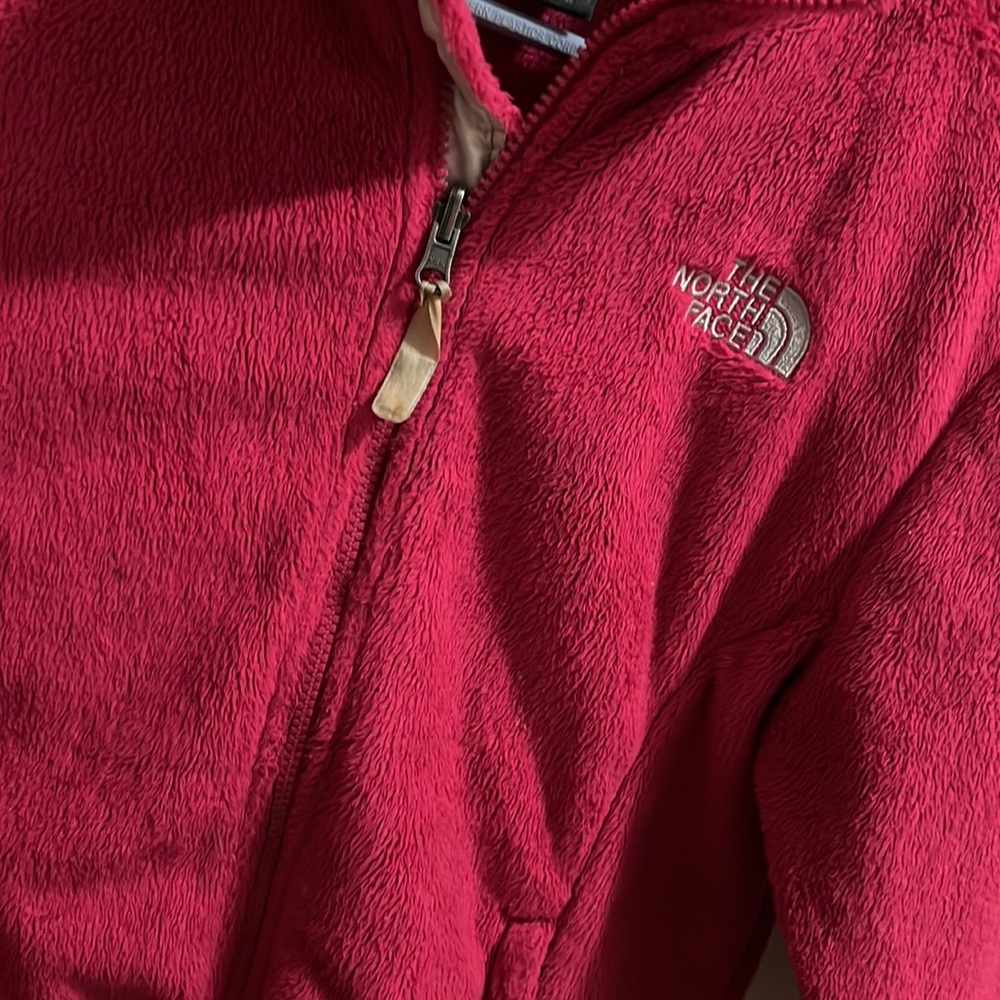 The North Face Pink Fuzzy Zip Up